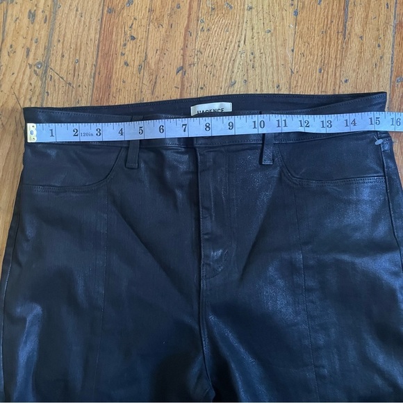 L'AGENCE Black Ankle Cropped Jeans with Glossy Finish - Picture 5 of 7